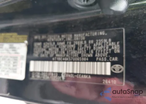 2007 Toyota Camry Le from USA, damaged, VIN 4T1BE46K57U065984